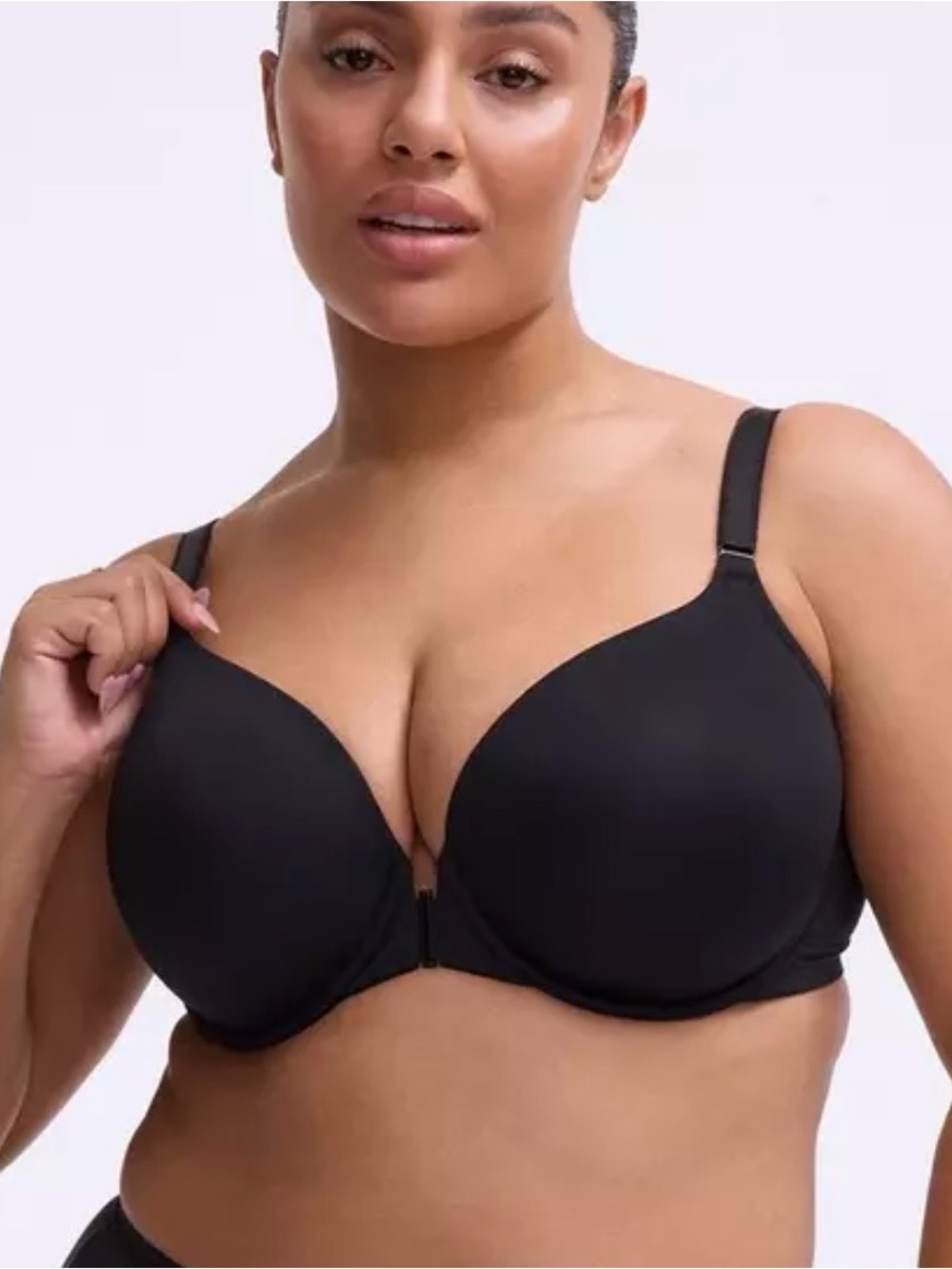 torrid Black Smooth Front-Close T-Shirt Bra size 46C
